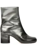 Maison Margiela Tabi sleek metallic ankle boots - Black