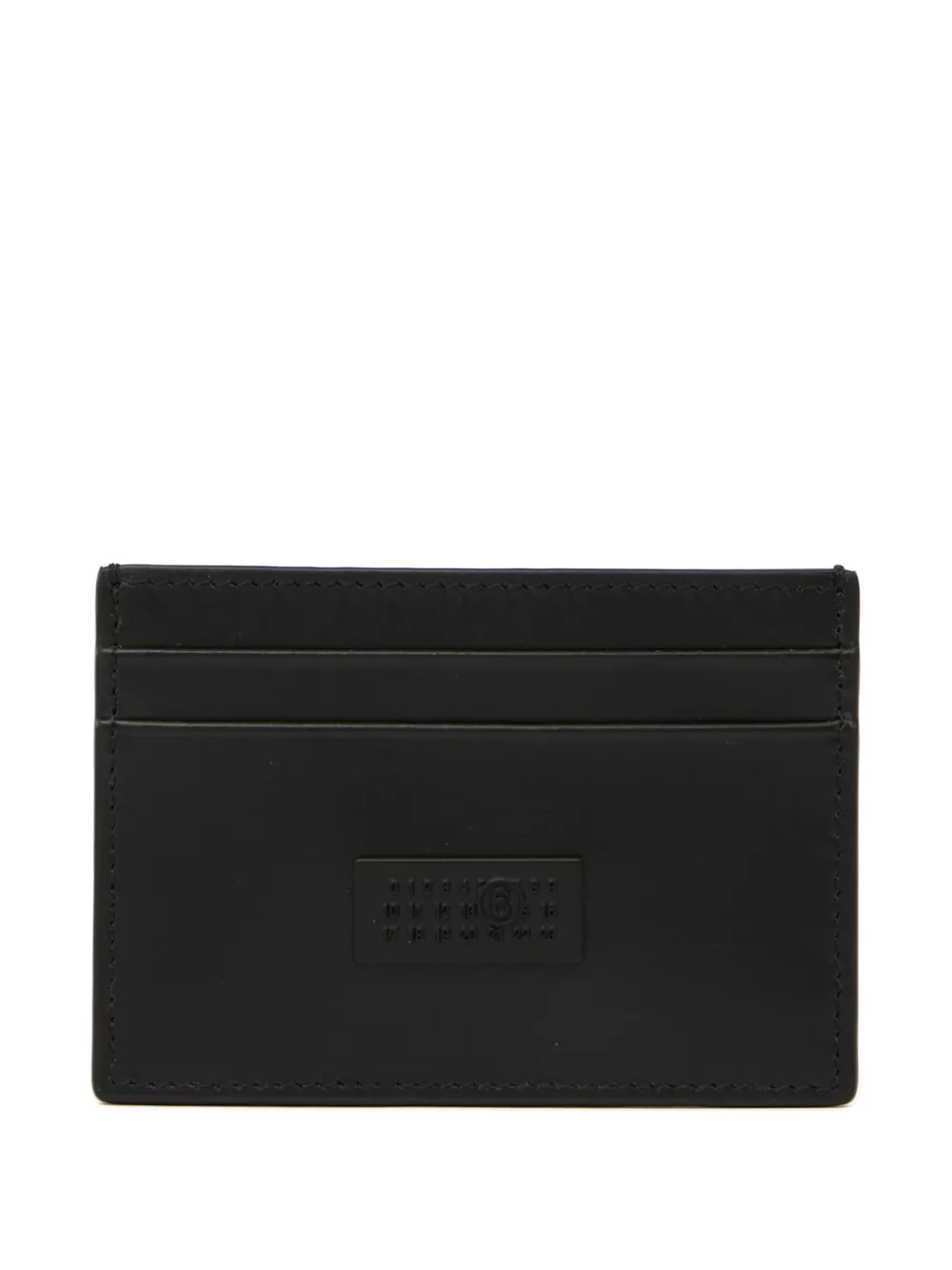 Mm6 Maison Margiela Logo-patch Cardholder In Black