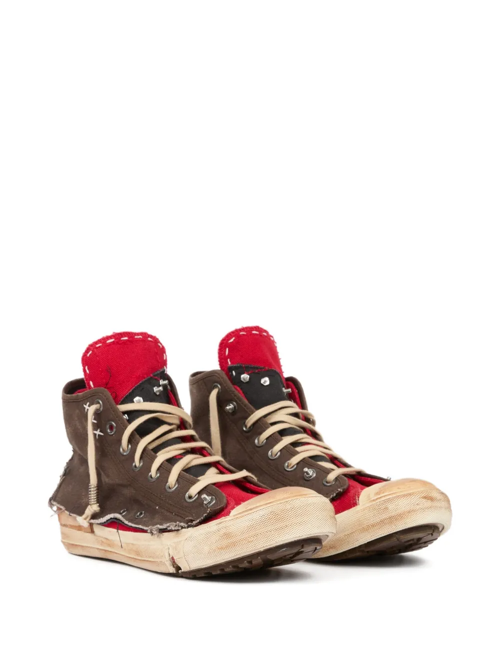 Maison Margiela frayed-edges high-top sneakers | Hi-Tops | Image 2