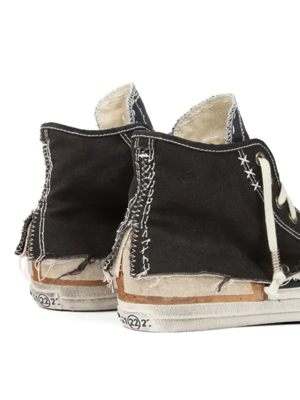 Maison Margiela Distressed high-top Sneakers | Black | FARFETCH