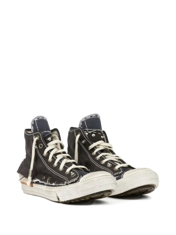 Maison Margiela Distressed high-top Sneakers | Black | FARFETCH IN