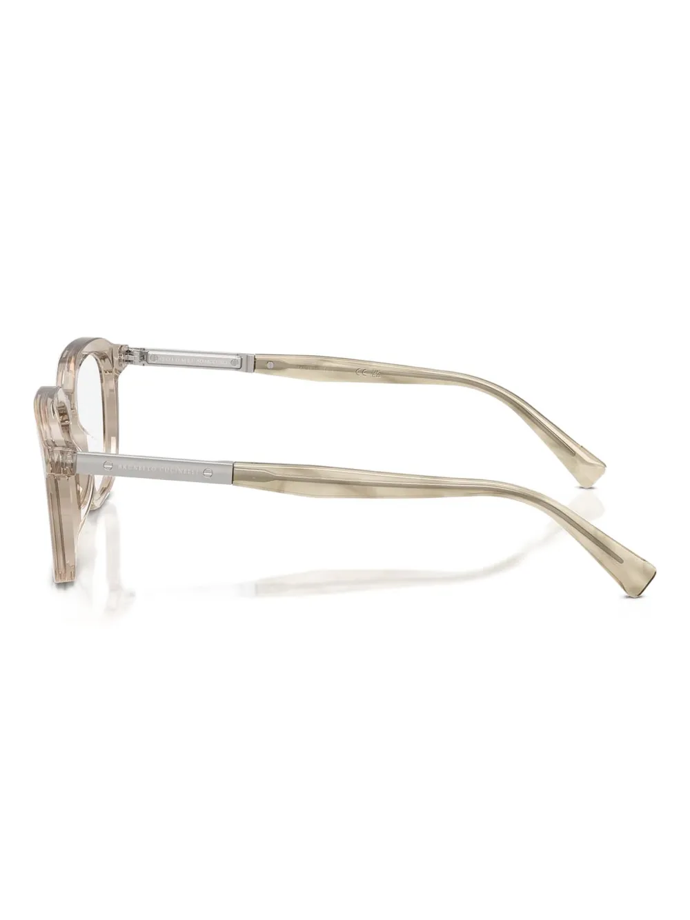 Brunello Cucinelli Bril met vierkant montuur Bruin