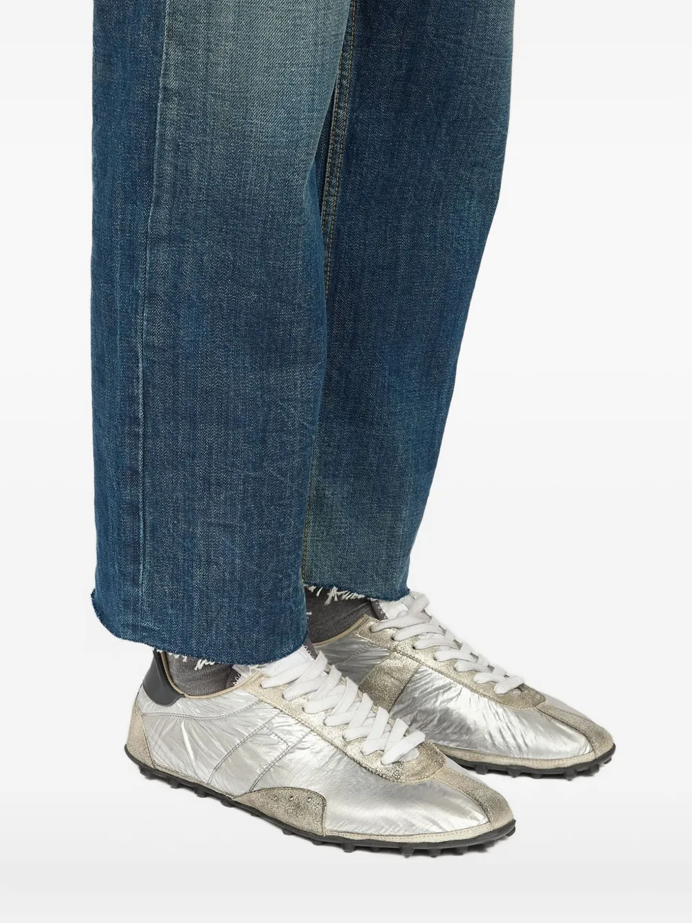 Maison Margiela Metallic low-top sneakers Zilver