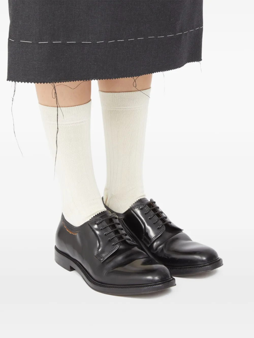 Maison Margiela Cut レースアップ ブーツ | ブラック | FARFETCH JP