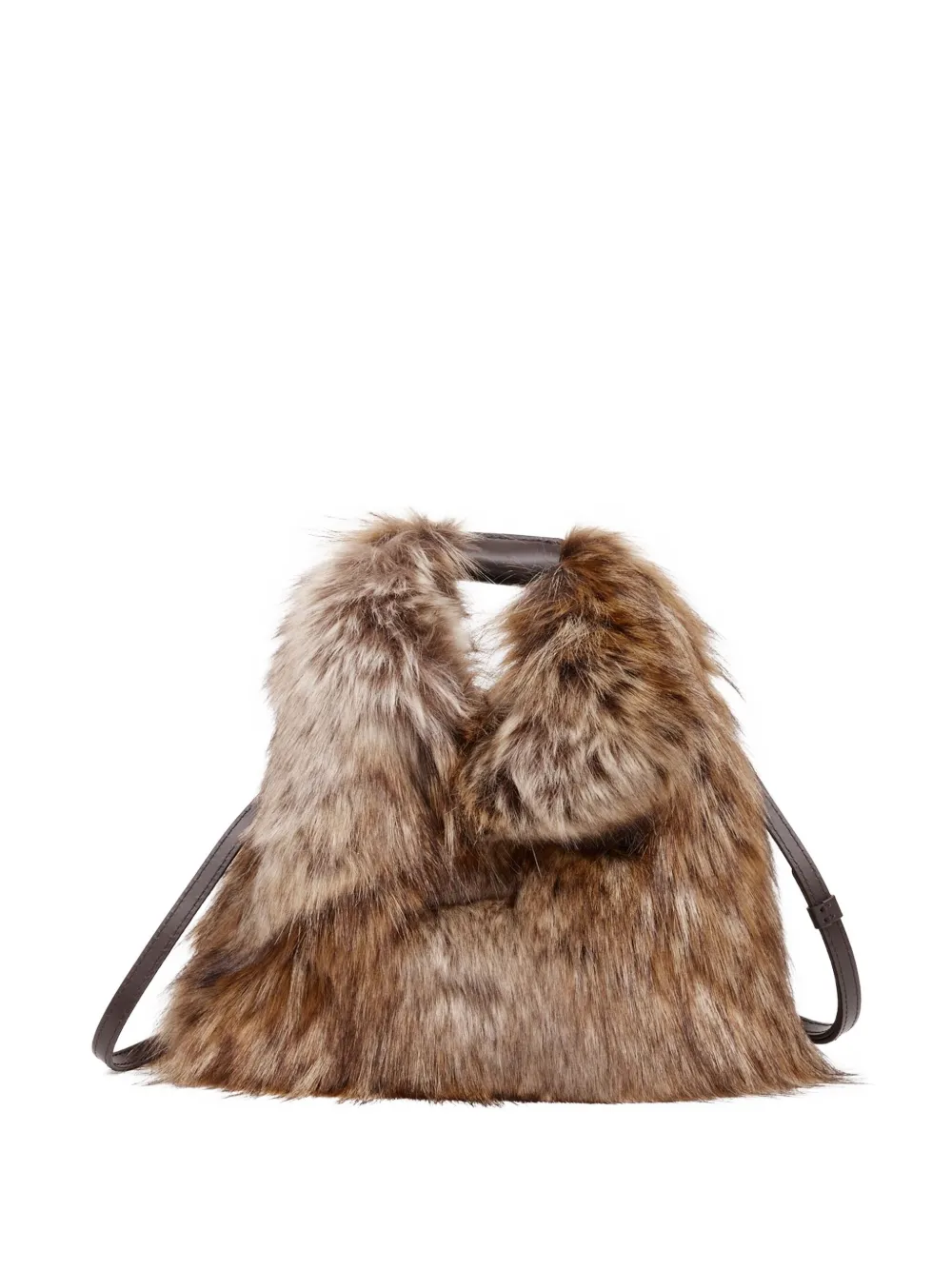 MM6 Maison Margiela Japanese schoudertas met kettinghengsel Bruin