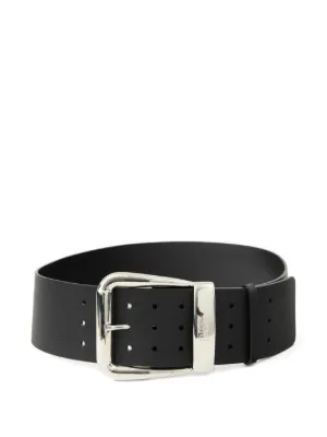 美品 MM6 Maison Margiela ダブルバックル ベルト　黒 MM6 エムエムシックス メゾンマルジェラ ベルト SA5TP0002 P4811