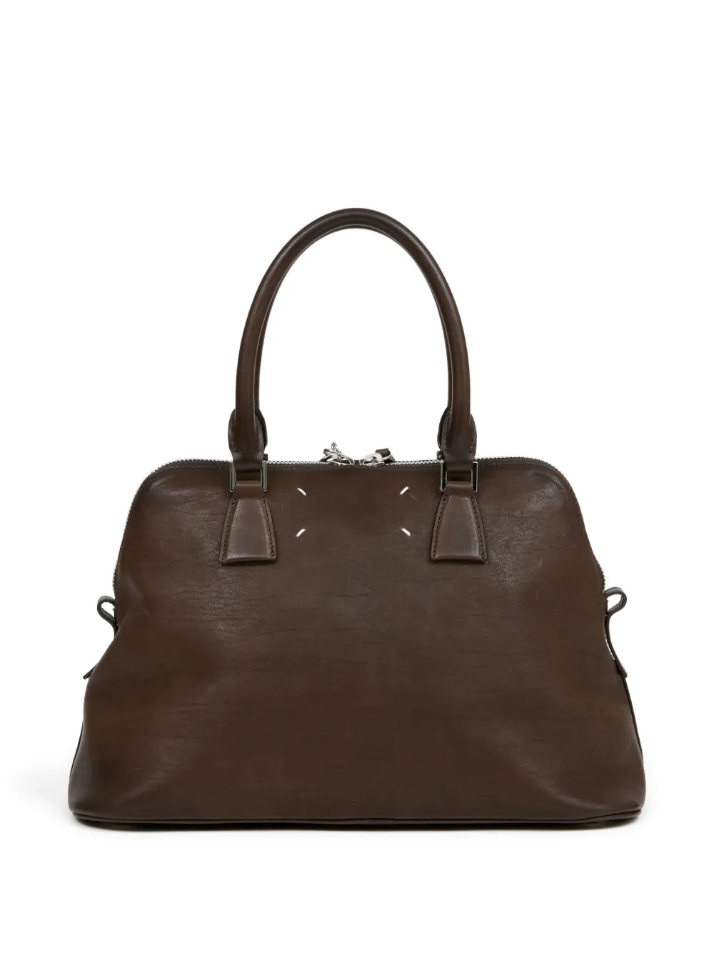 Maison Margiela 5ac Medium Leather Handbag In Brown