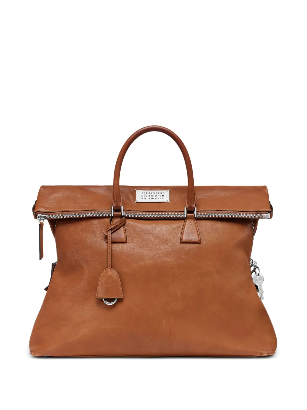 Maison Margiela leather 5AC top-handle shoulder bag | Brown | Image 1