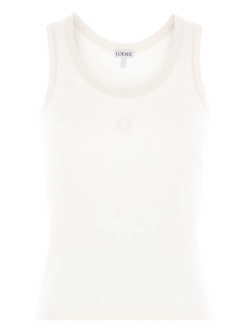 LOEWE Geribbelde tanktop Wit
