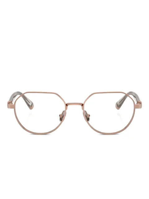 Brunello Cucinelli geometric rose-gold frames