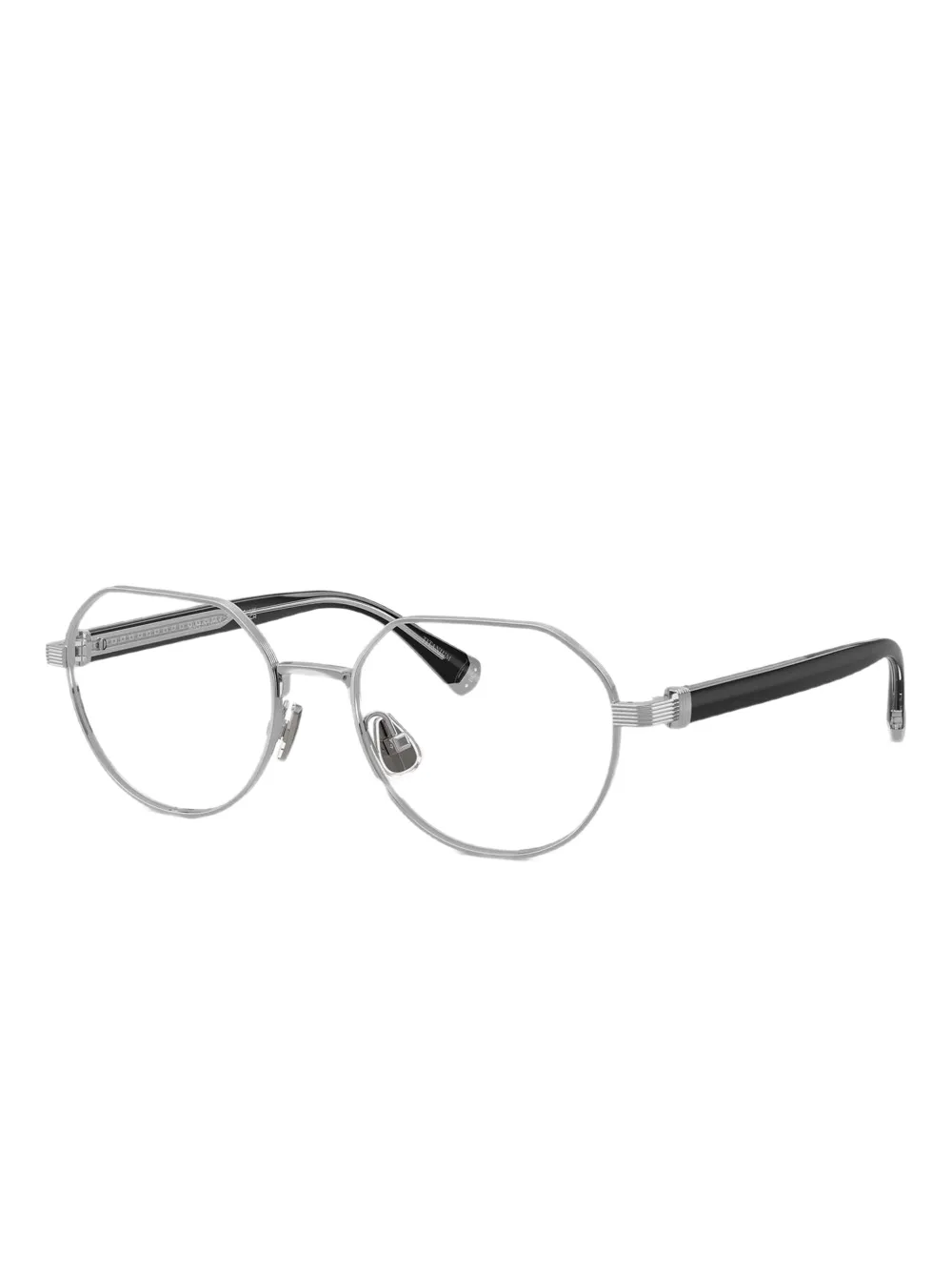 Brunello Cucinelli Bril met geometrisch montuur Zilver