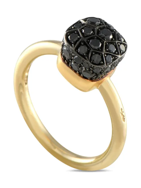 POMELLATO Pre-Owned 18K yellow gold Nudo black diamond ring 