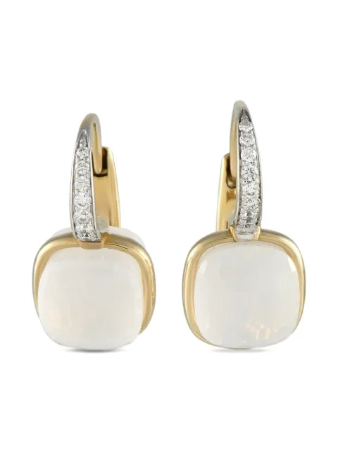 POMELLATO Pre-Owned aretes Nudo en oro amarillo de 18kt con diamantes y cuarzo