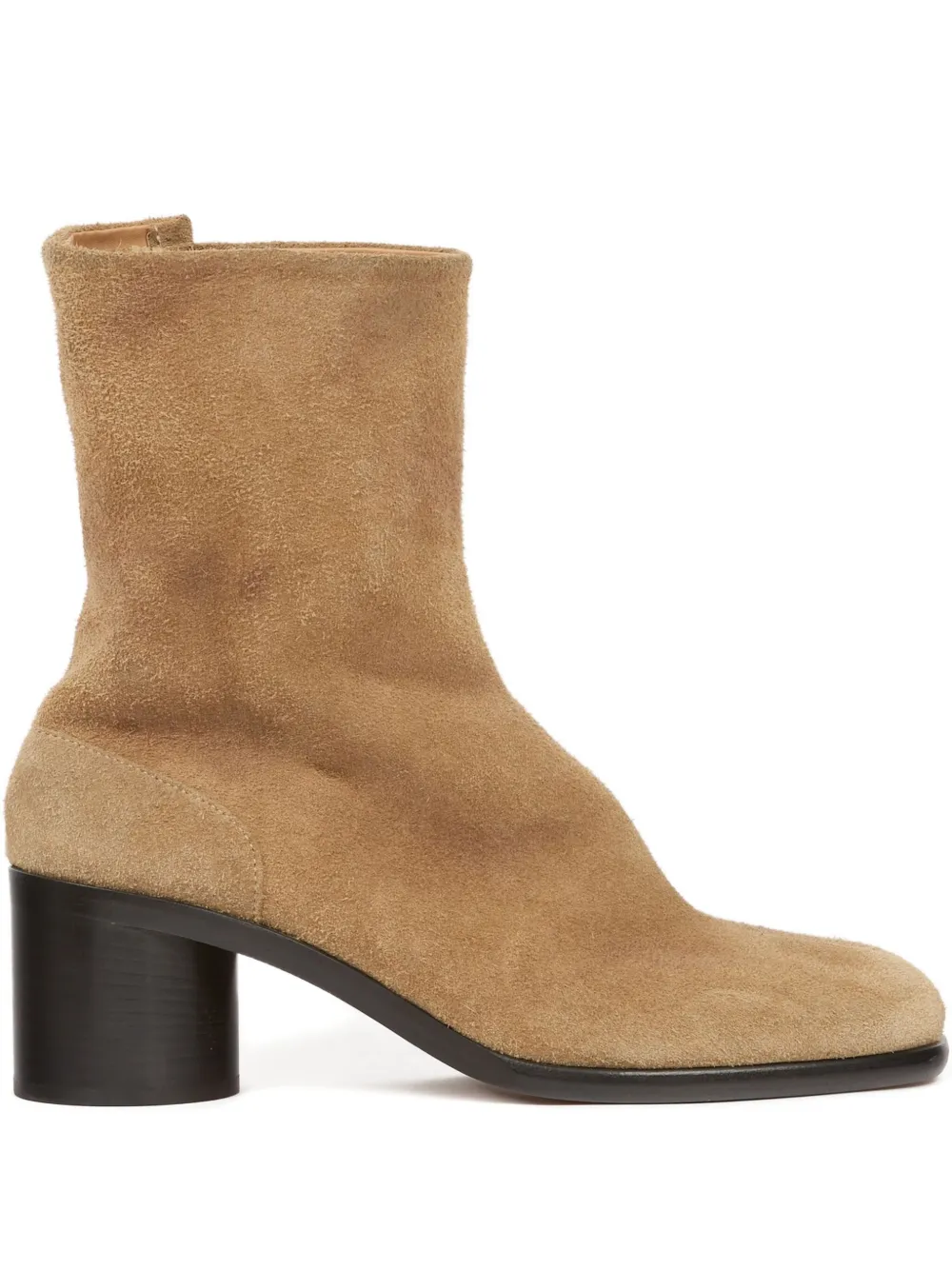 Maison Margiela Tabi suede ankle boots Brown
