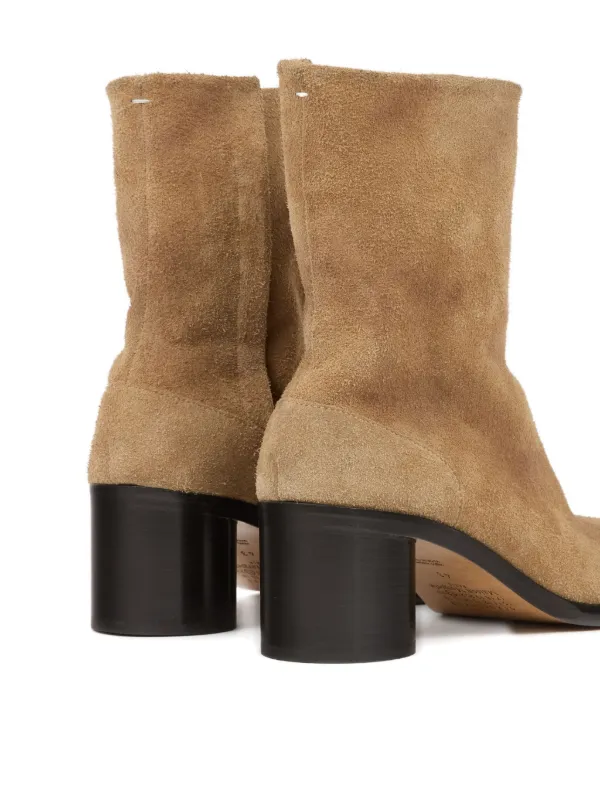 Maison Margiela Tabi スエード アンクルブーツ | ブラウン | FARFETCH JP