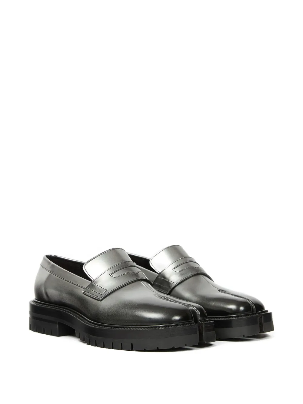 Maison Margiela Tabi leren loafers - Zilver