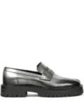 Maison Margiela Tabi leather loafers - Silver
