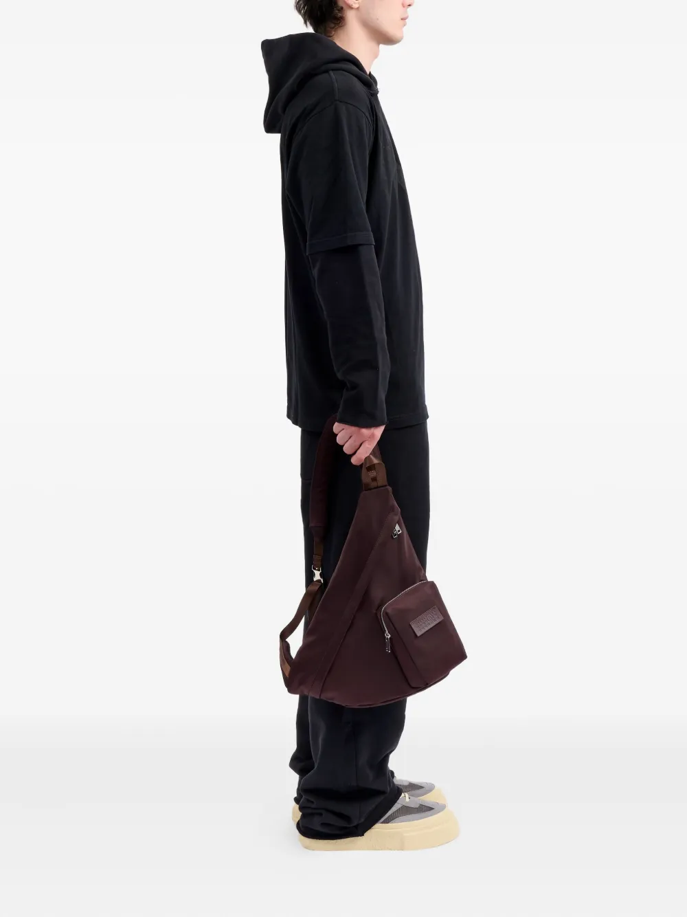 MM6 Maison Margiela Sling tas met nummerpatch - Bruin