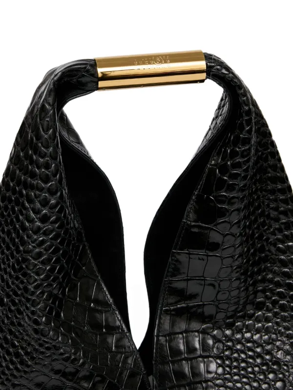 MM6 Maison Margiela クロコエンボス ショルダーバッグ | ブラック