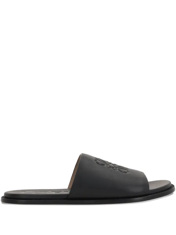 【関税&送料込】Loewe Anagram Flex Slide Sandals In Smooth L Loewe Men's Flex Anagram Soft Calfskin Slide Sandals