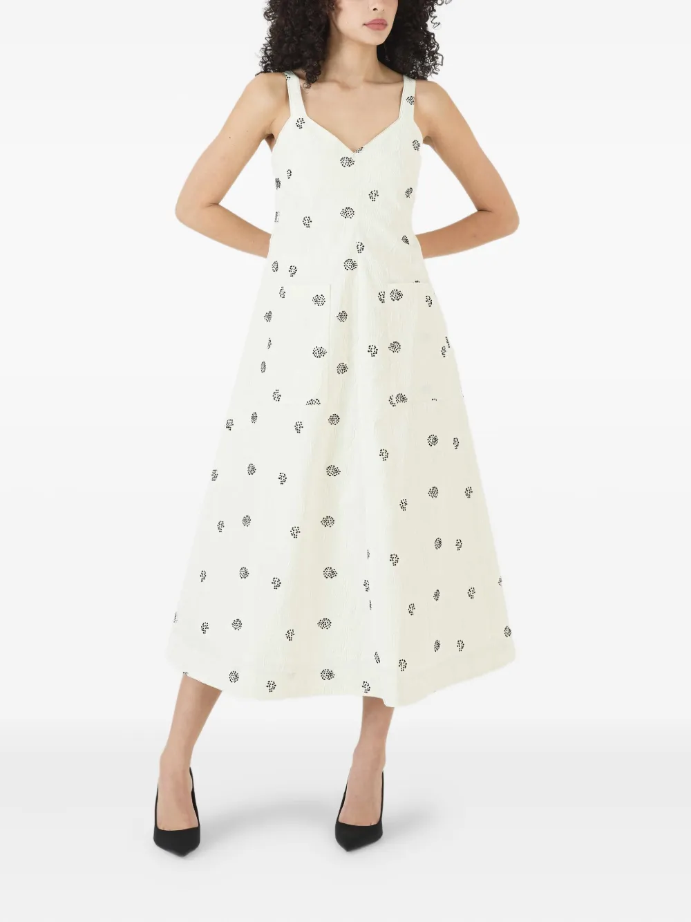 Rosie Assoulin Pocktail midi dress - Beige