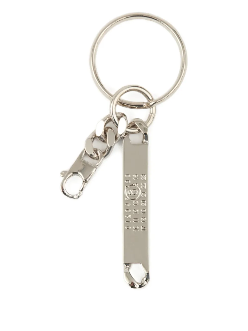 MM6 Maison Margiela numbers-motif keyring | Silver | Image 1