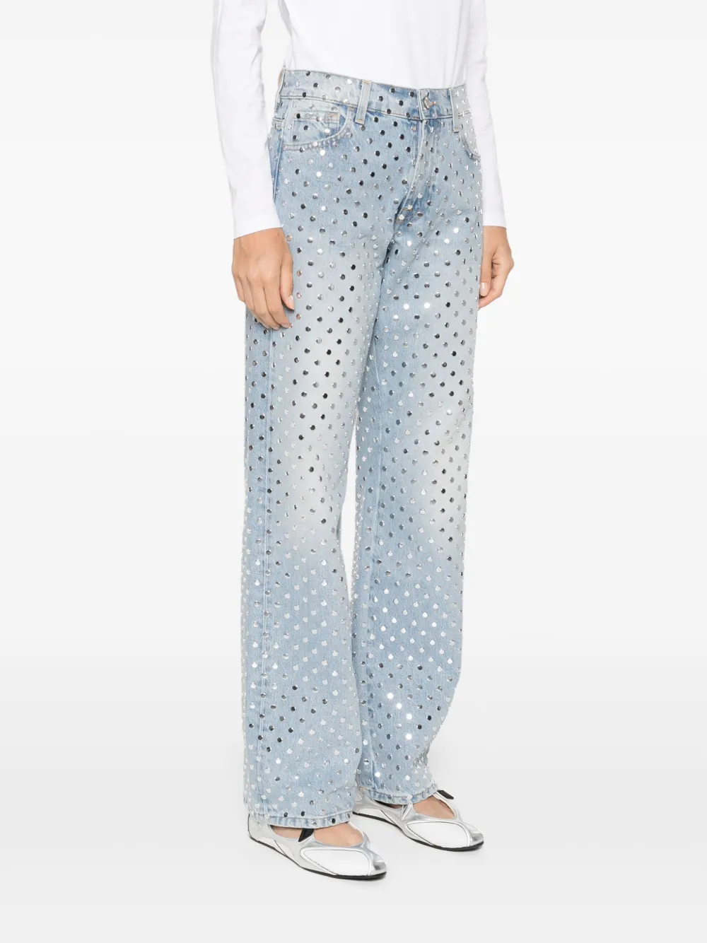 7 FOR ALL MANKIND STUDDED JEANS 