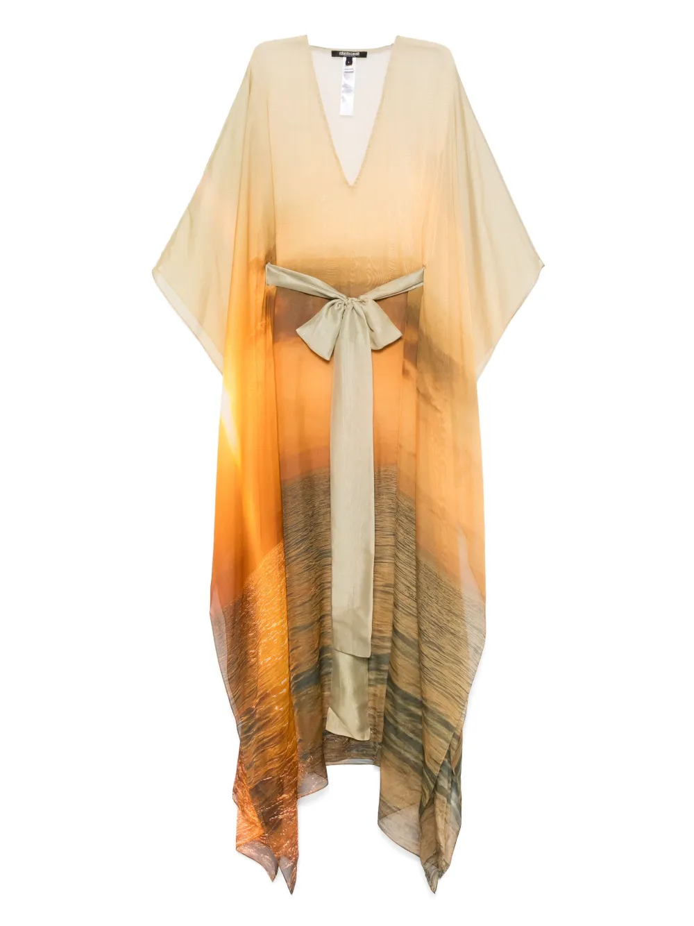 Roberto Cavalli Zijden jurk Oranje