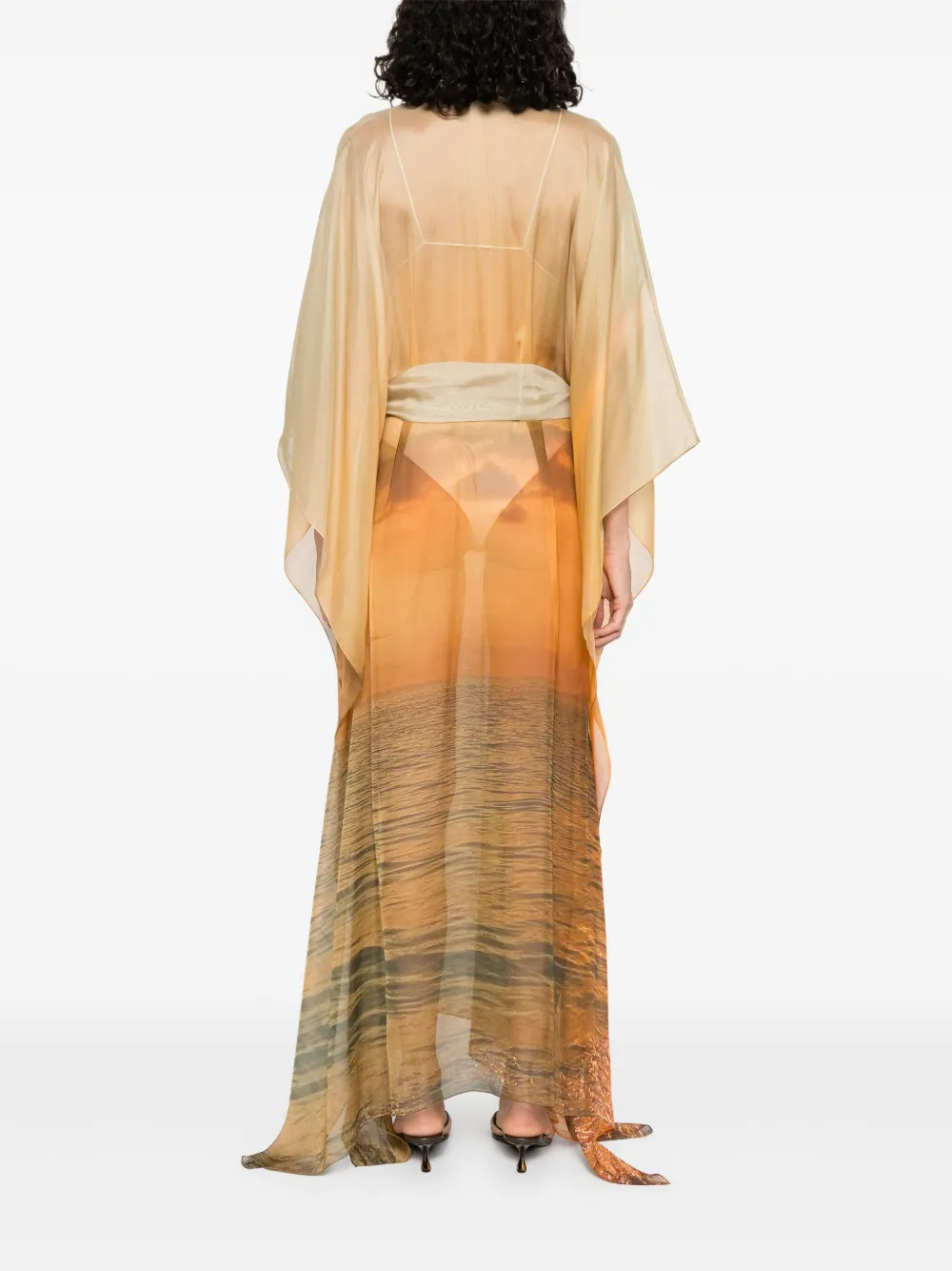 Roberto Cavalli Zijden jurk Oranje