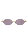 Kuboraum round-frame sunglasses - Gold