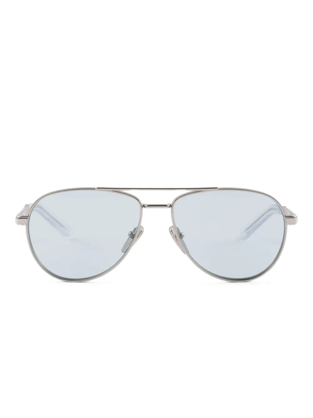 Prada Eyewear Zonnebril met dubbele neusbrug Zilver