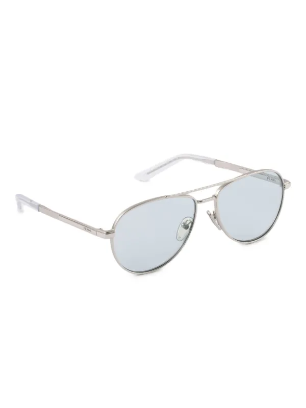 Prada Eyewear ダブルブリッジ サングラス | シルバートーン | FARFETCH JP