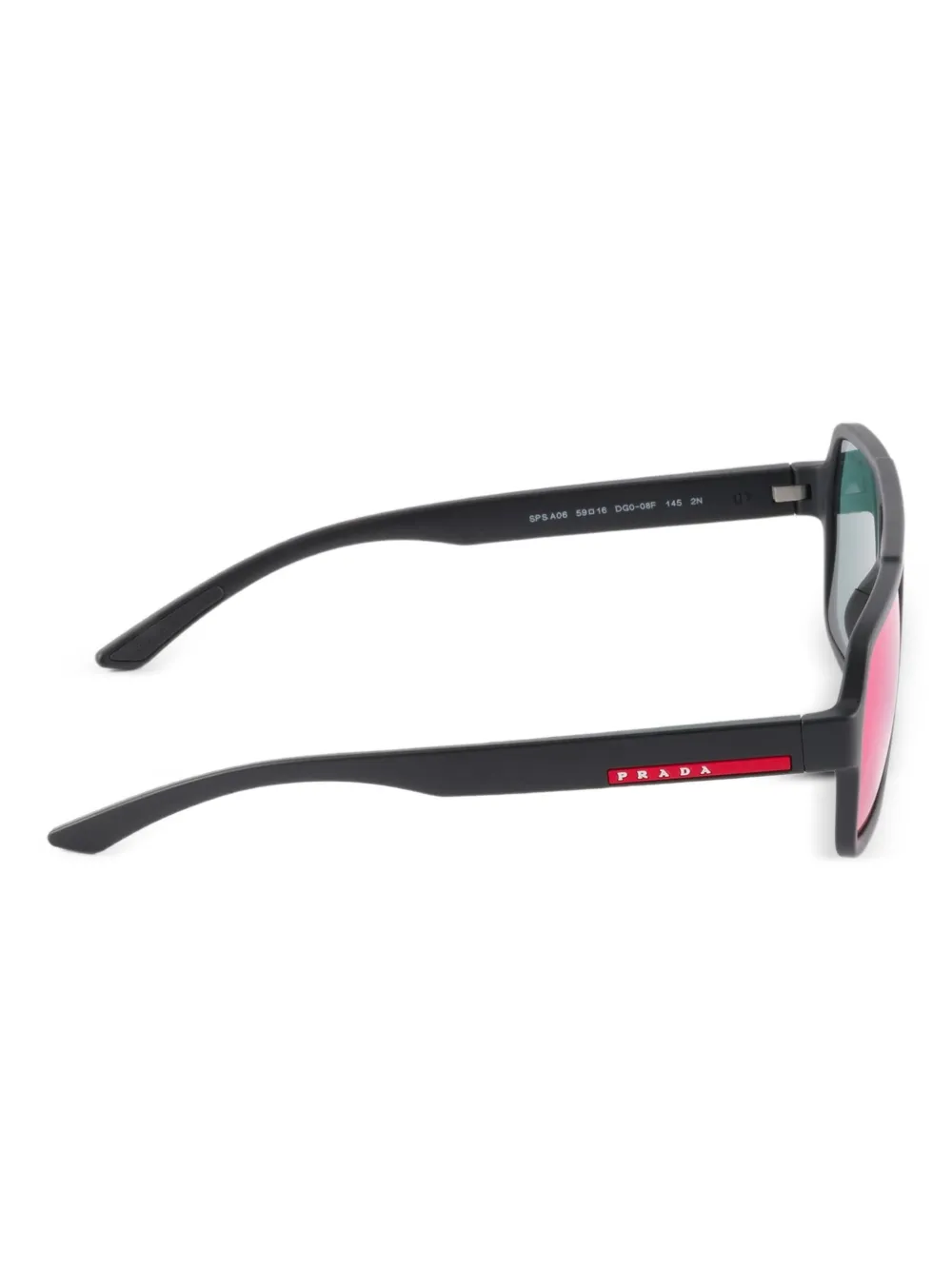 Prada Eyewear Linea Rossa zonnebril Zwart