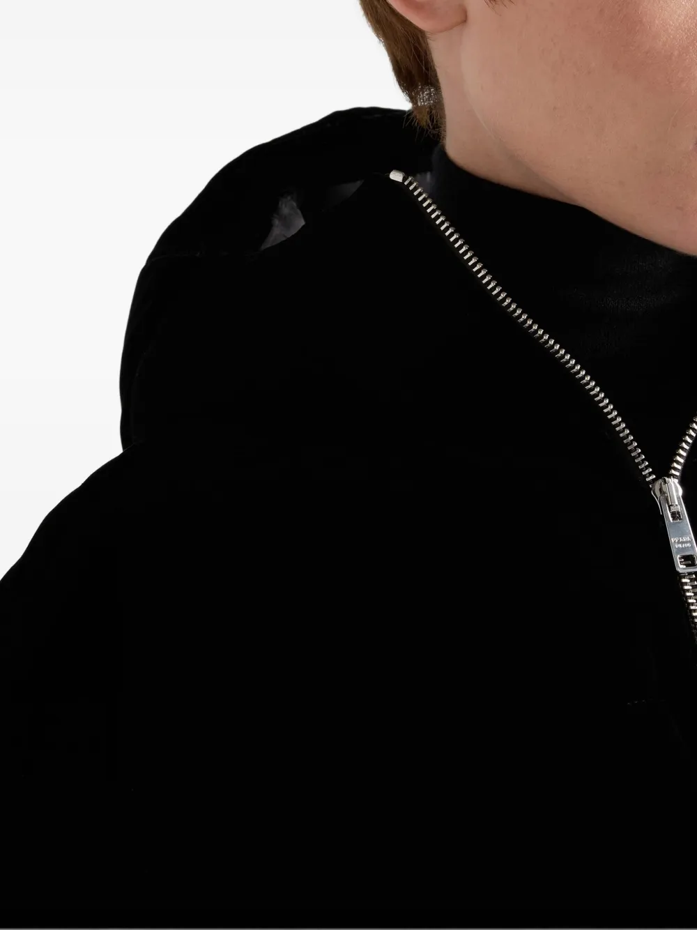 Prada Fluwelen donsjack Zwart
