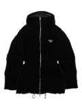 Prada velvet puffer jacket - Black