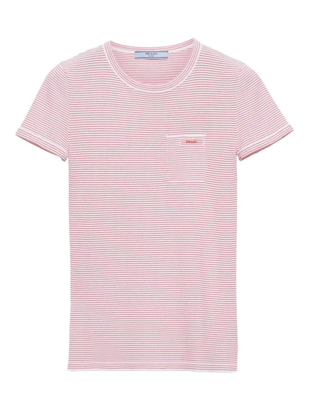 Prada Gestreept T-shirt Wit