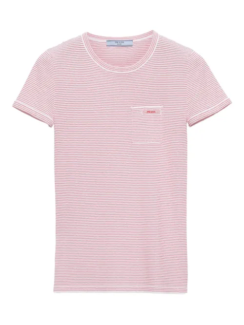 Prada t-shirt à rayures - Blanc - Prada - Modalova