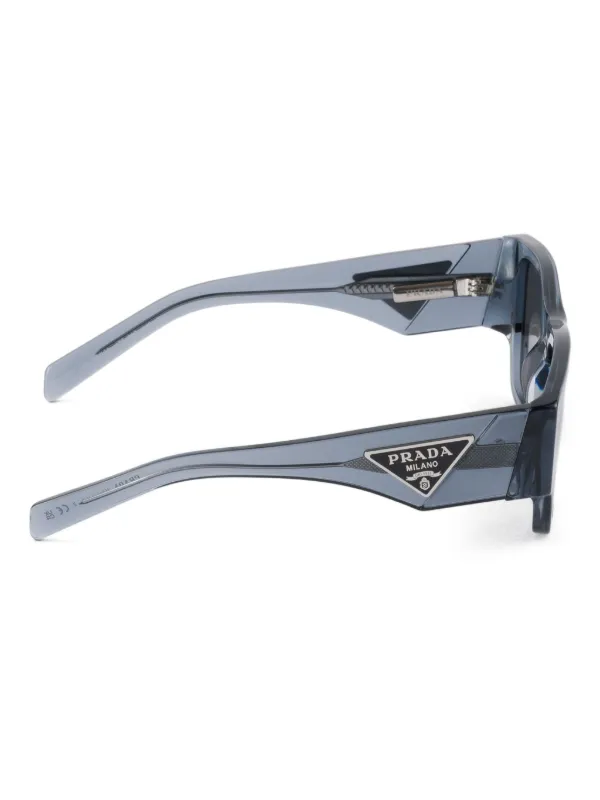 Prada Eyewear triangle-logo Sunglasses | Blue | FARFETCH IN