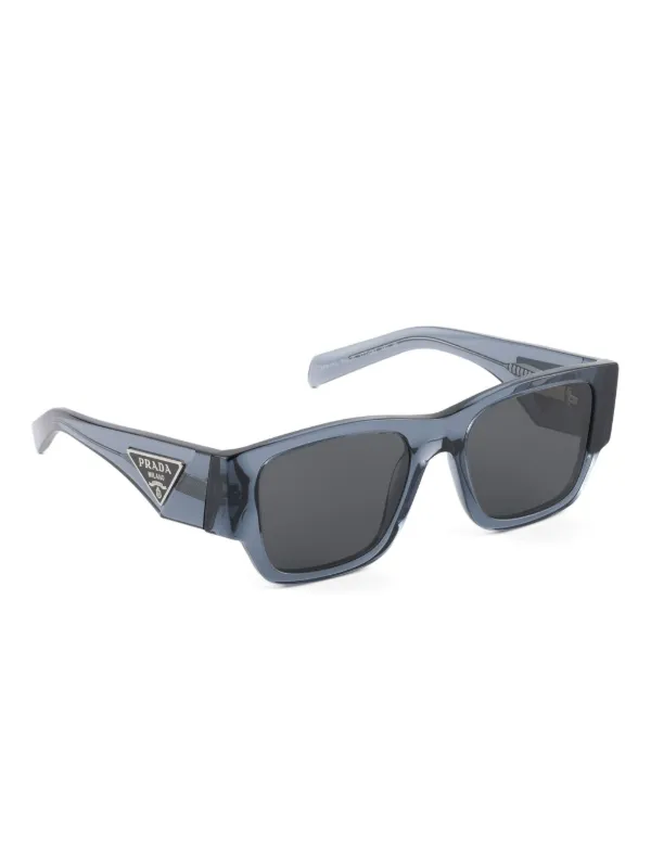 Prada Eyewear triangle-logo Sunglasses | Blue | FARFETCH