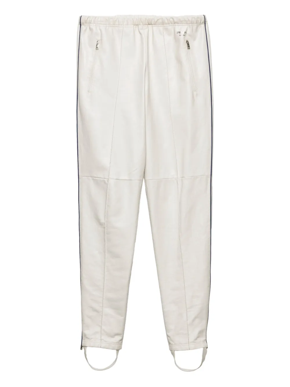 Prada Leren broek Wit