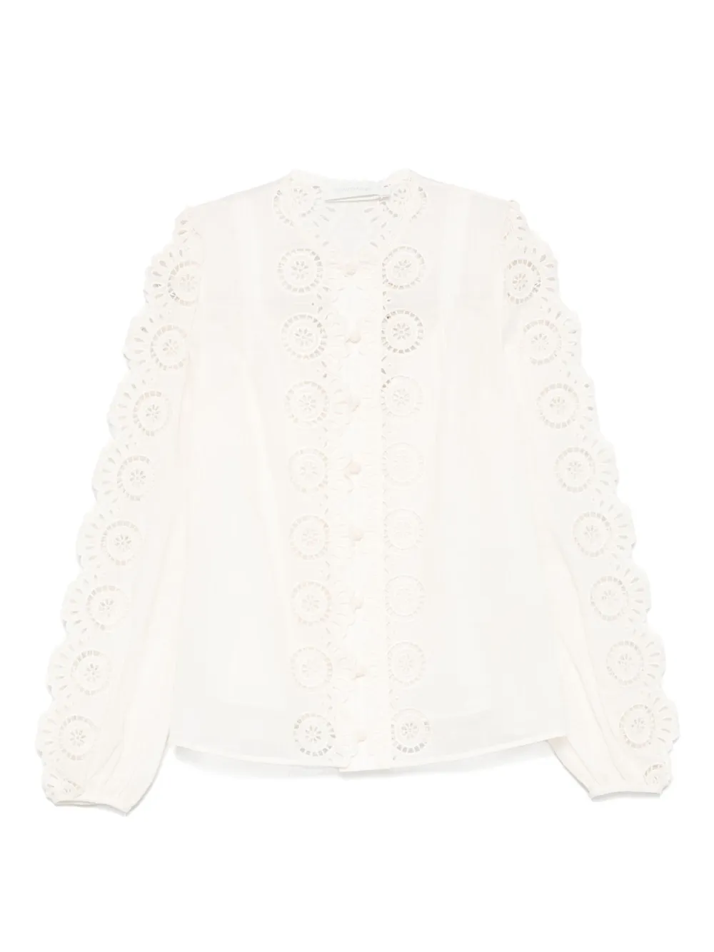 ZIMMERMANN Lucky blouse met borduurwerk Beige
