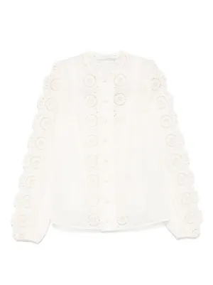 ZIMMERMANN フローラルレース ブラウス | ホワイト | FARFETCH JP
