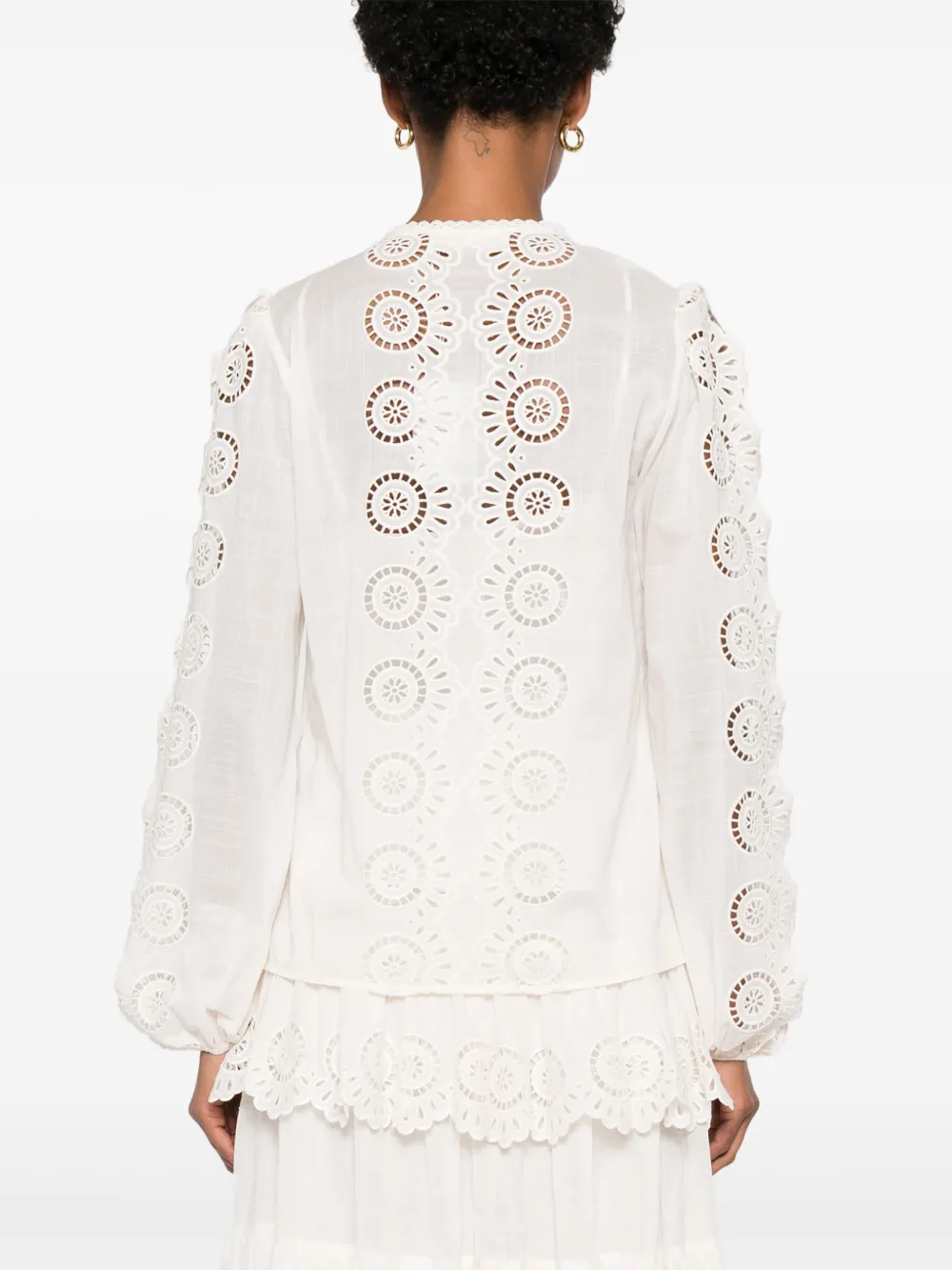 ZIMMERMANN Lucky blouse met borduurwerk Beige