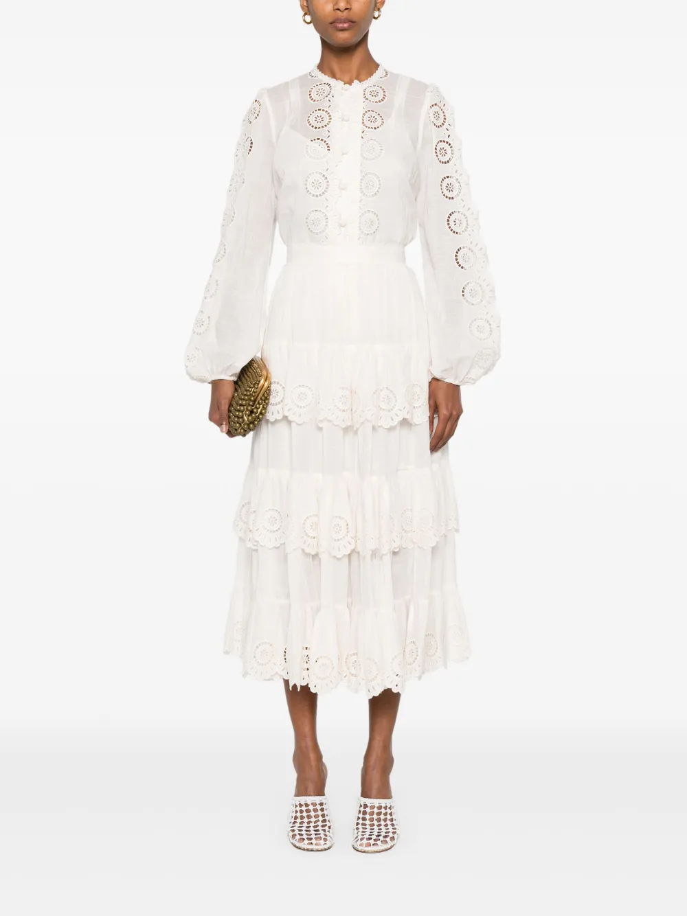 ZIMMERMANN Lucky blouse met borduurwerk Beige