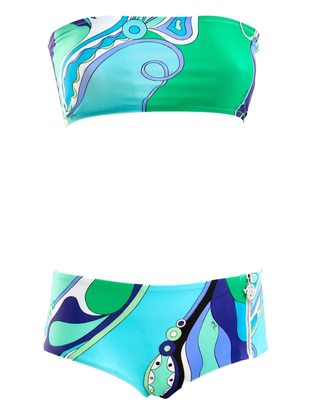 Pucci Orchidee-print Bikini In Blue