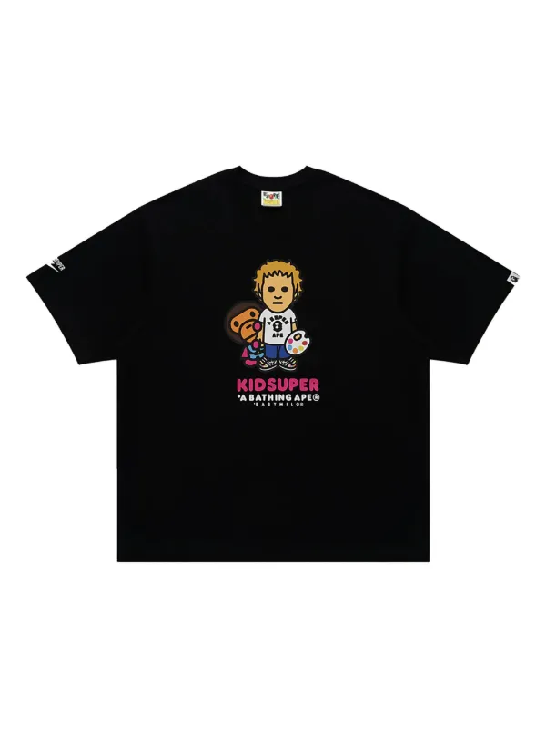 A BATHING APE MILO 7部袖Tシャツ A BATHING APE® Milo Tシャツ | ブラック | FARFETCH JP