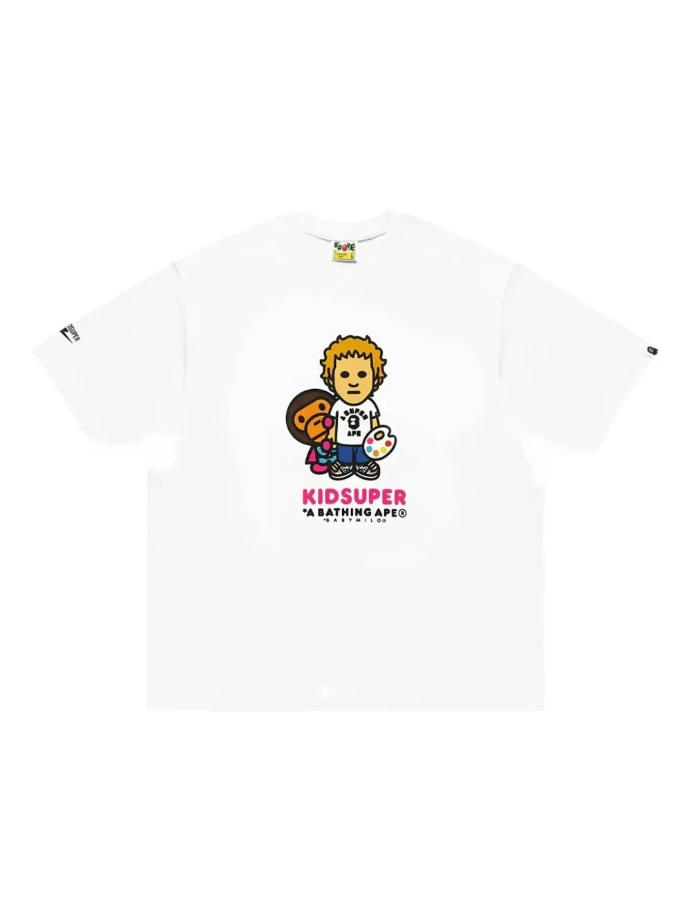 A BATHING APE Kidsuper graphic-print T-shirt Wit