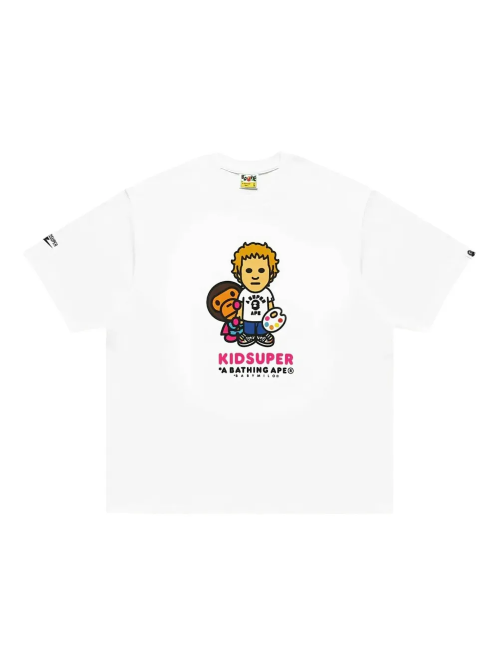 A BATHING APE Kidsuper graphic-print T-shirt Wit