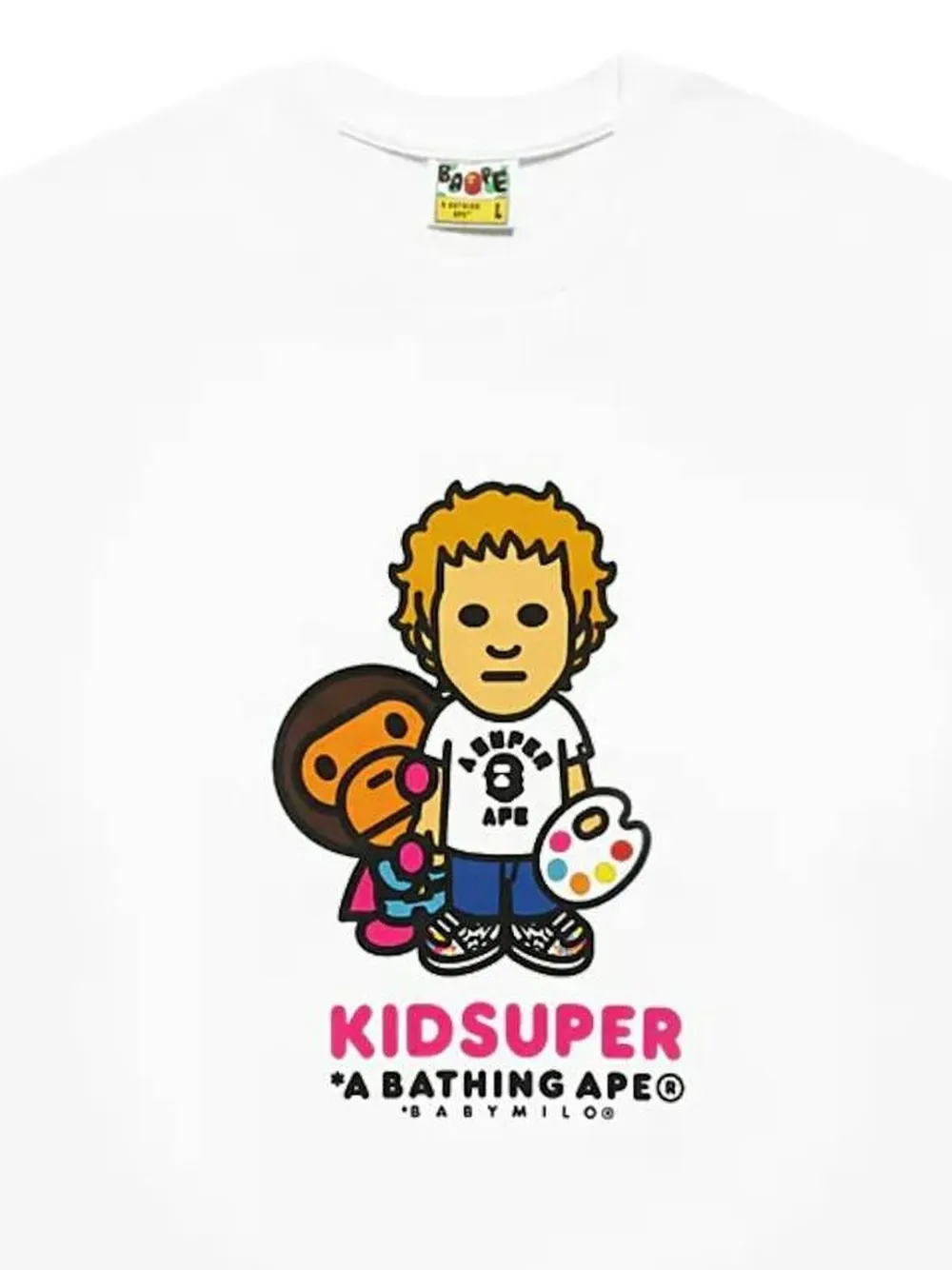 A BATHING APE Kidsuper graphic-print T-shirt - Wit