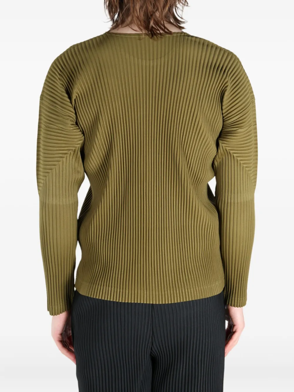 Homme Plissé Issey Miyake plissé-effect T-shirt Groen